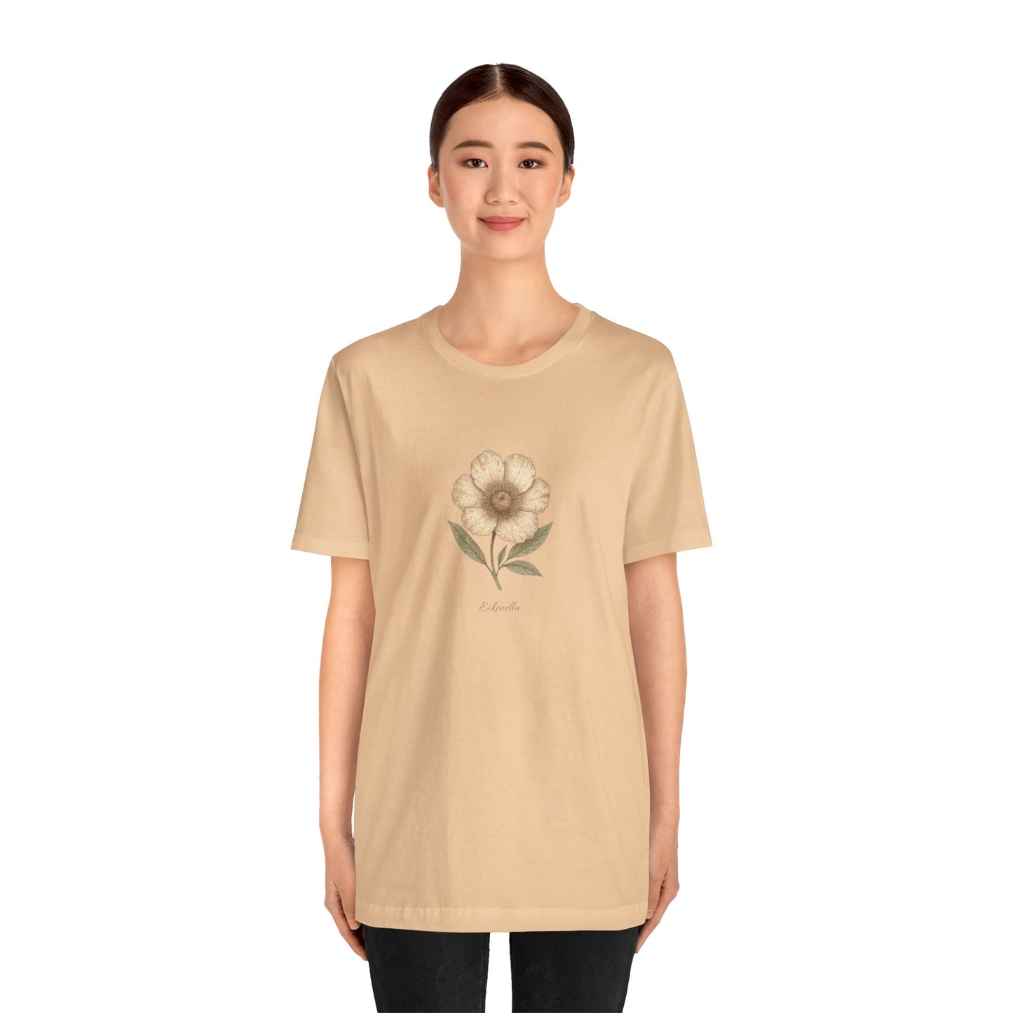 Botanical Microbiology Unisex Tee - Eikenella Corrodens Imaginary Flower Design - Medical Art Apparel