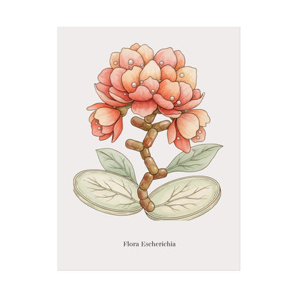 Botanical Escherichia Imaginary Microbiology Fine Art Poster