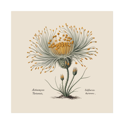 Botanical Actinomyces Imaginary Microbiology Fine Art Poster
