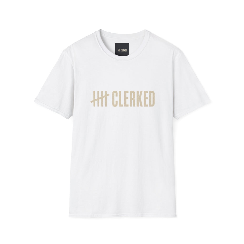 Flagship graphic tee by Clerked in premium cotton, front view