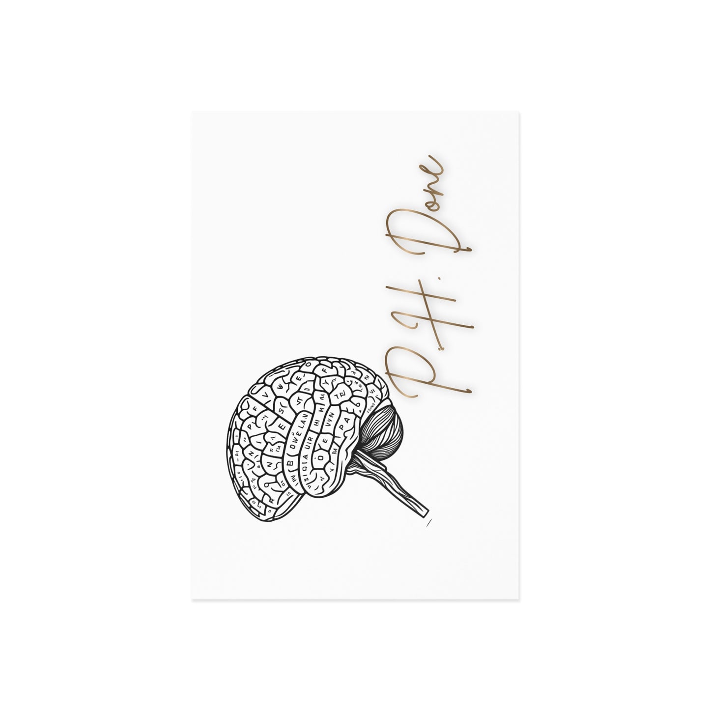 Postcards PH Done Brain Illustration professional science art cards