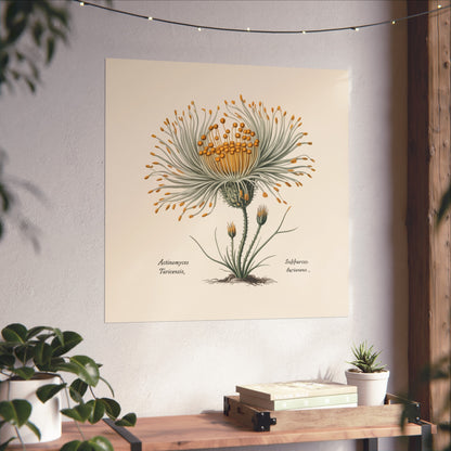 Botanical Actinomyces Imaginary Microbiology Fine Art Poster
