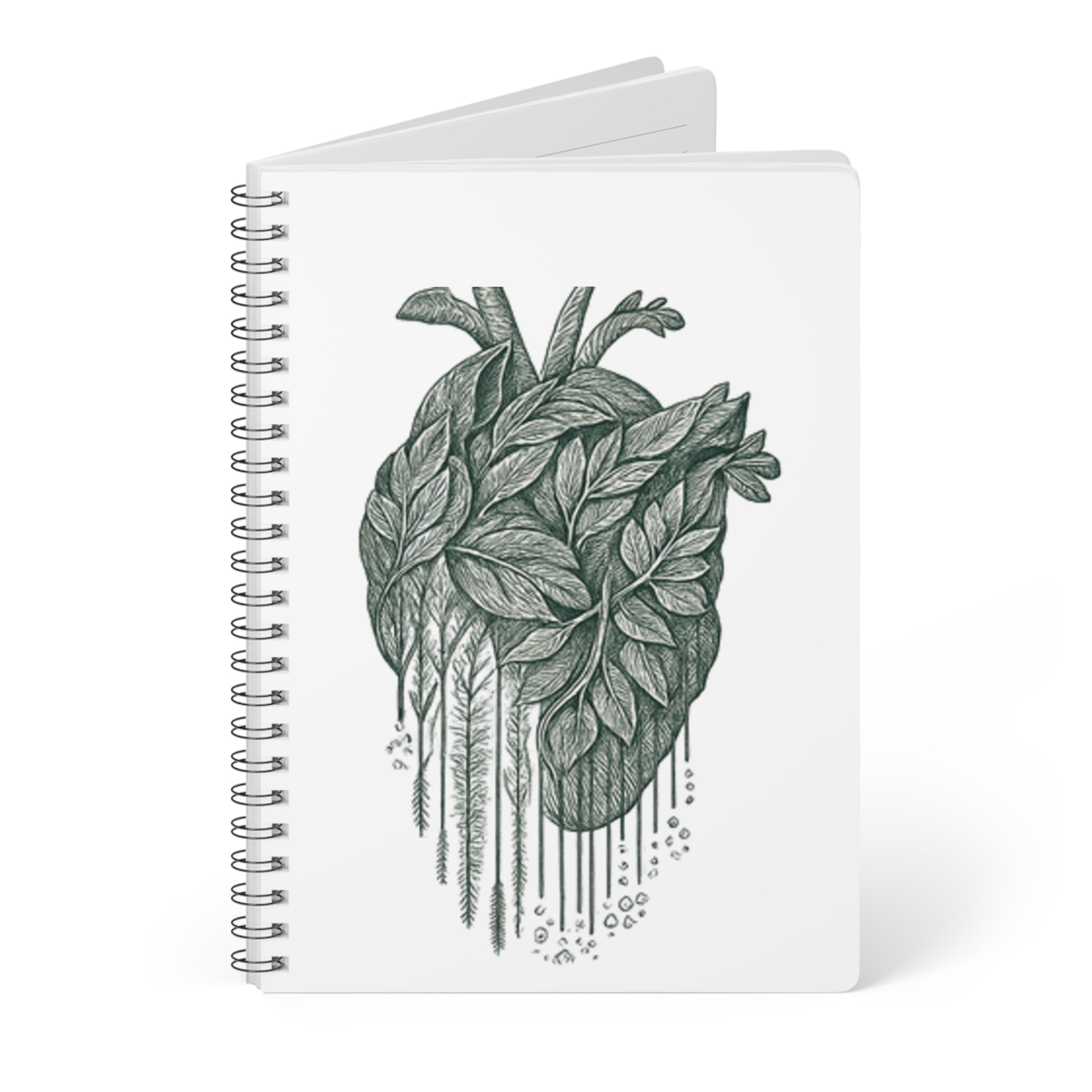 Botanical Heart Spiral Notebook unique doctor medical journal
