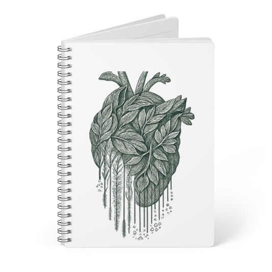 Botanical Heart Spiral Notebook unique doctor medical journal