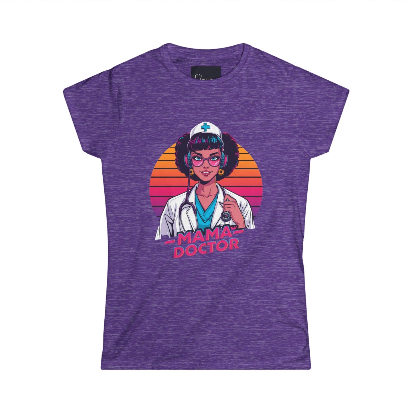 Mama Doctor Retrowave Cool Tshirt unique doctor gift apparel