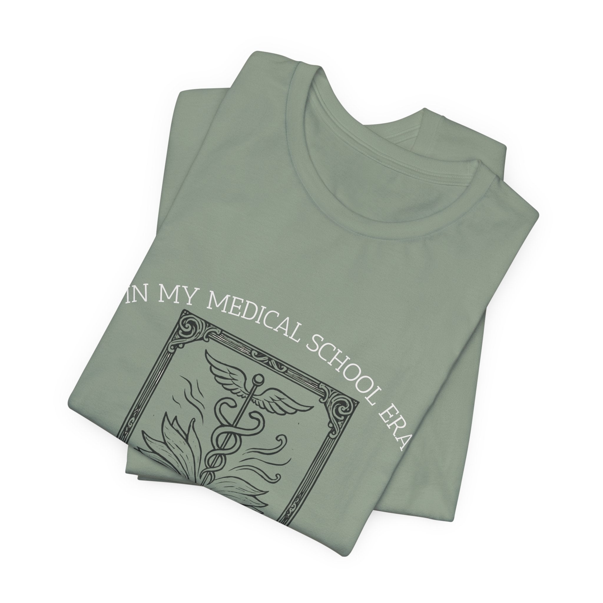 In My Medical School Era Caduceus Book Illustration Tee Art of Medicine 4