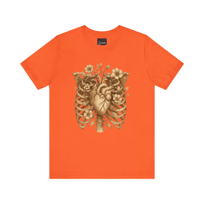 Anatomy Botanical Heart Sepia Tee unique medical professional shirt