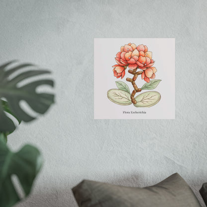 Botanical Escherichia Imaginary Microbiology Fine Art Poster