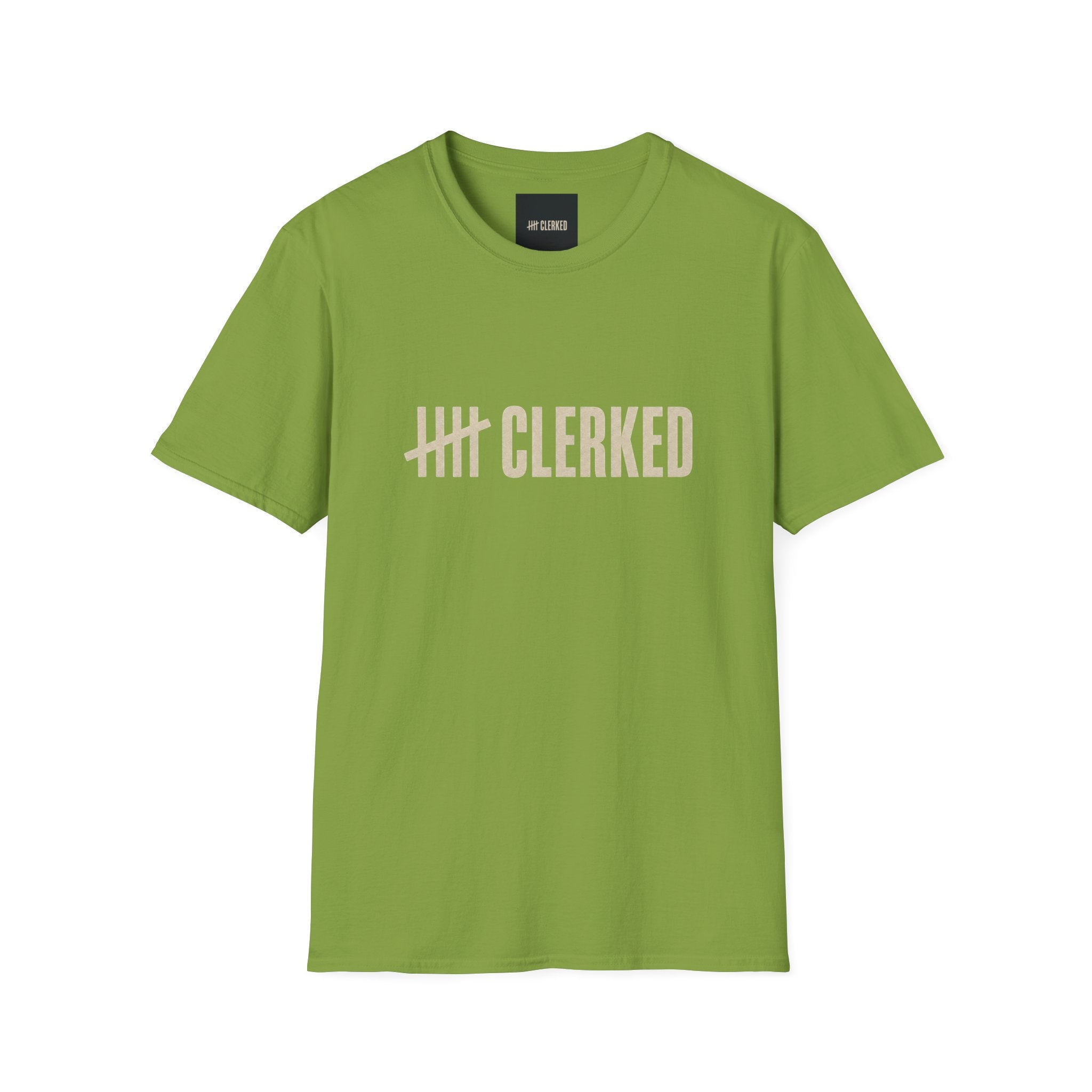 Flagship graphic tee by Clerked in premium cotton, front view