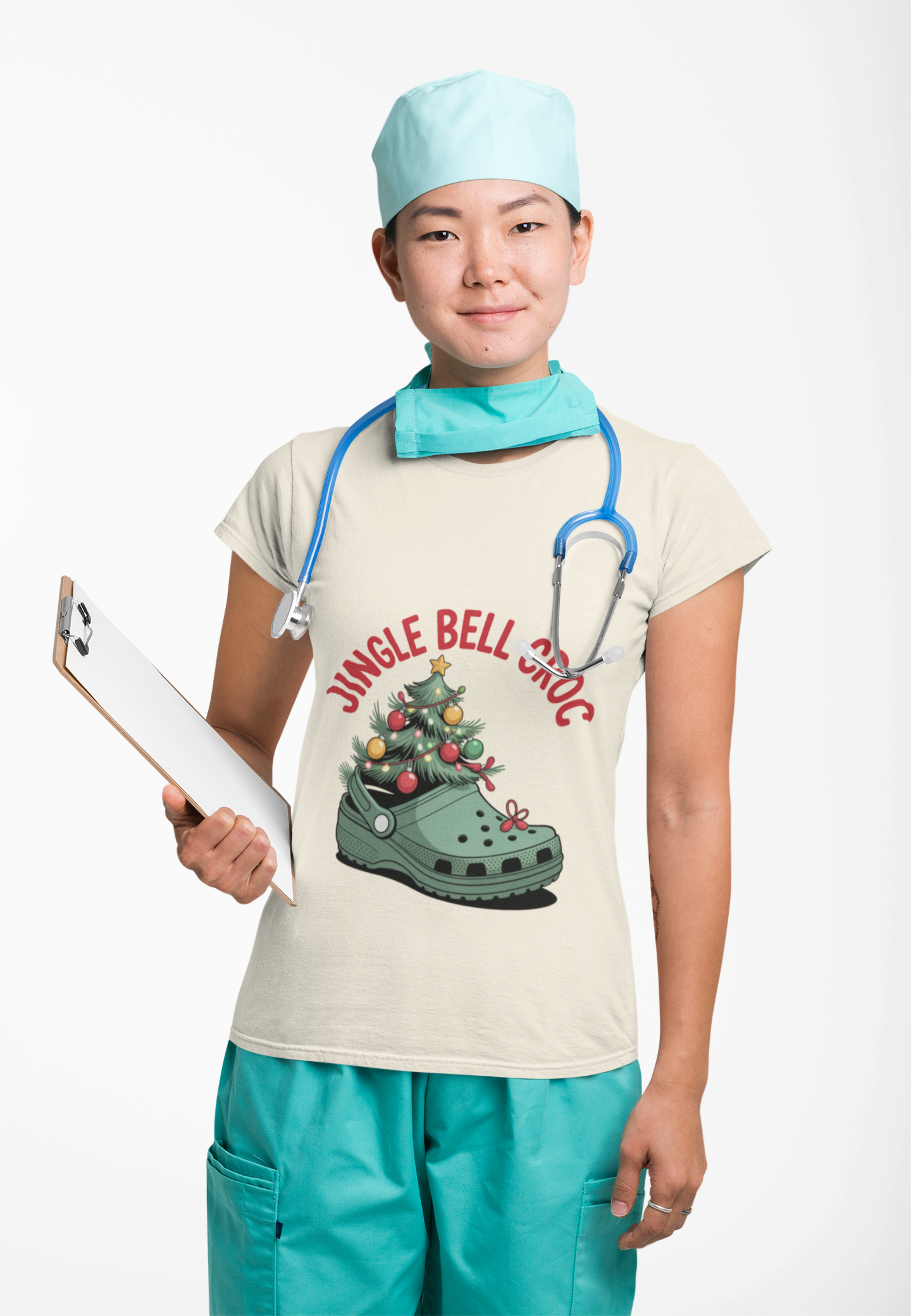 Jingle Bell Croc T-Shirt Art of Medicine holiday apparel