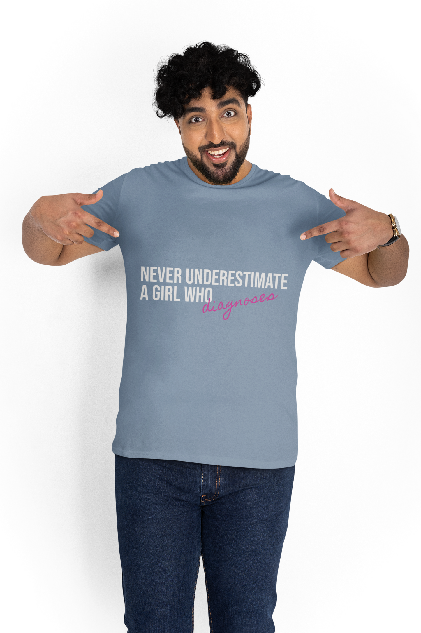 Never Underestimate a Girl Who Diagnoses Tee Art of Medicine apparel 4