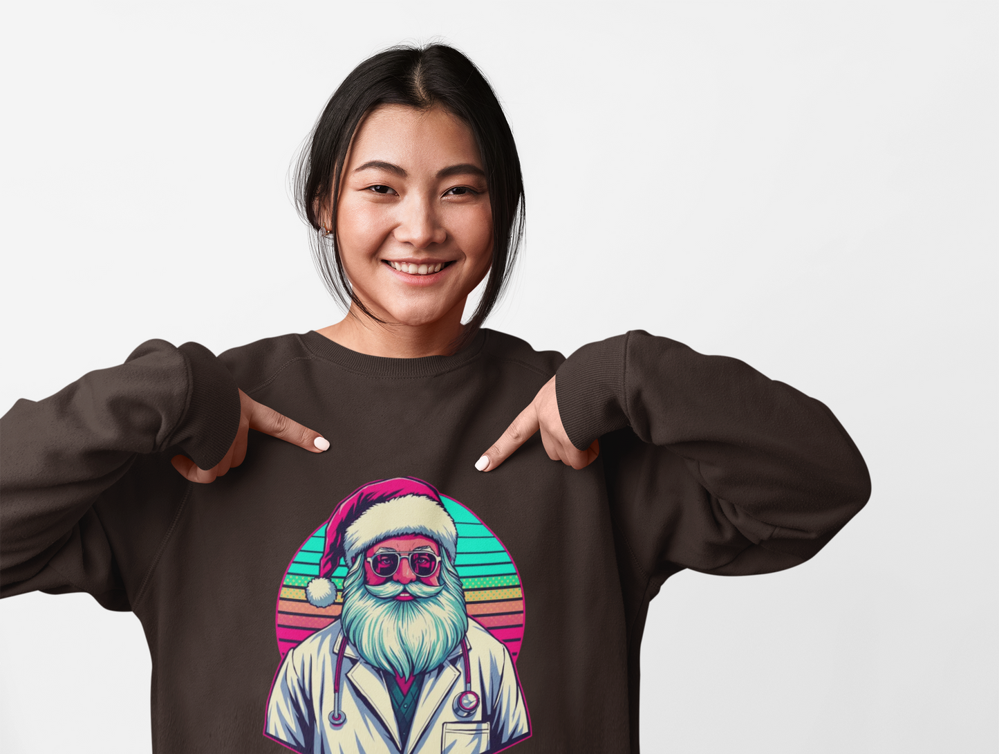 Doctor Santa Retro Sweatshirt art of medicine holiday apparel