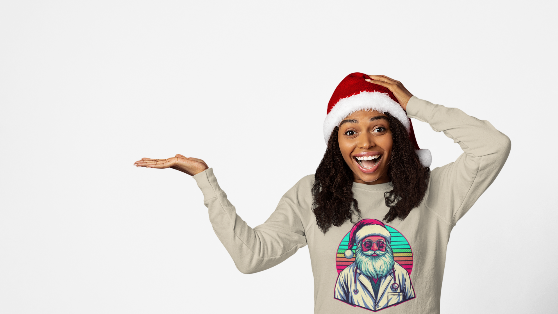 Doctor Santa Retro Sweatshirt Art of Medicine holiday apparel 7