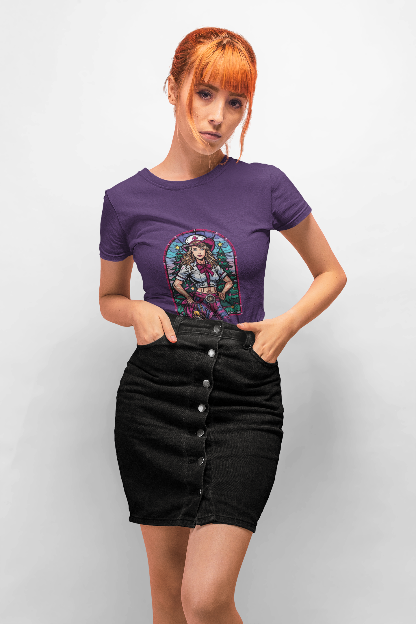 Cowgirl Nurse Christmas Tee nurse appreciation holiday shirt