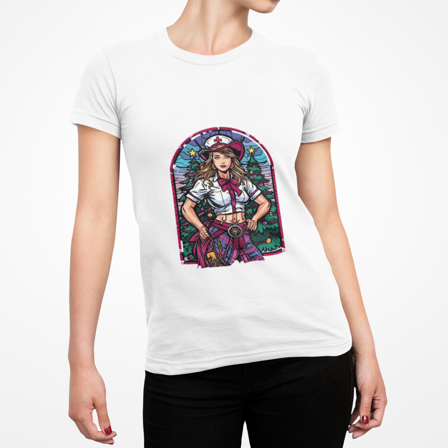 Cowgirl Nurse Christmas Tee unique medical school holiday shirt