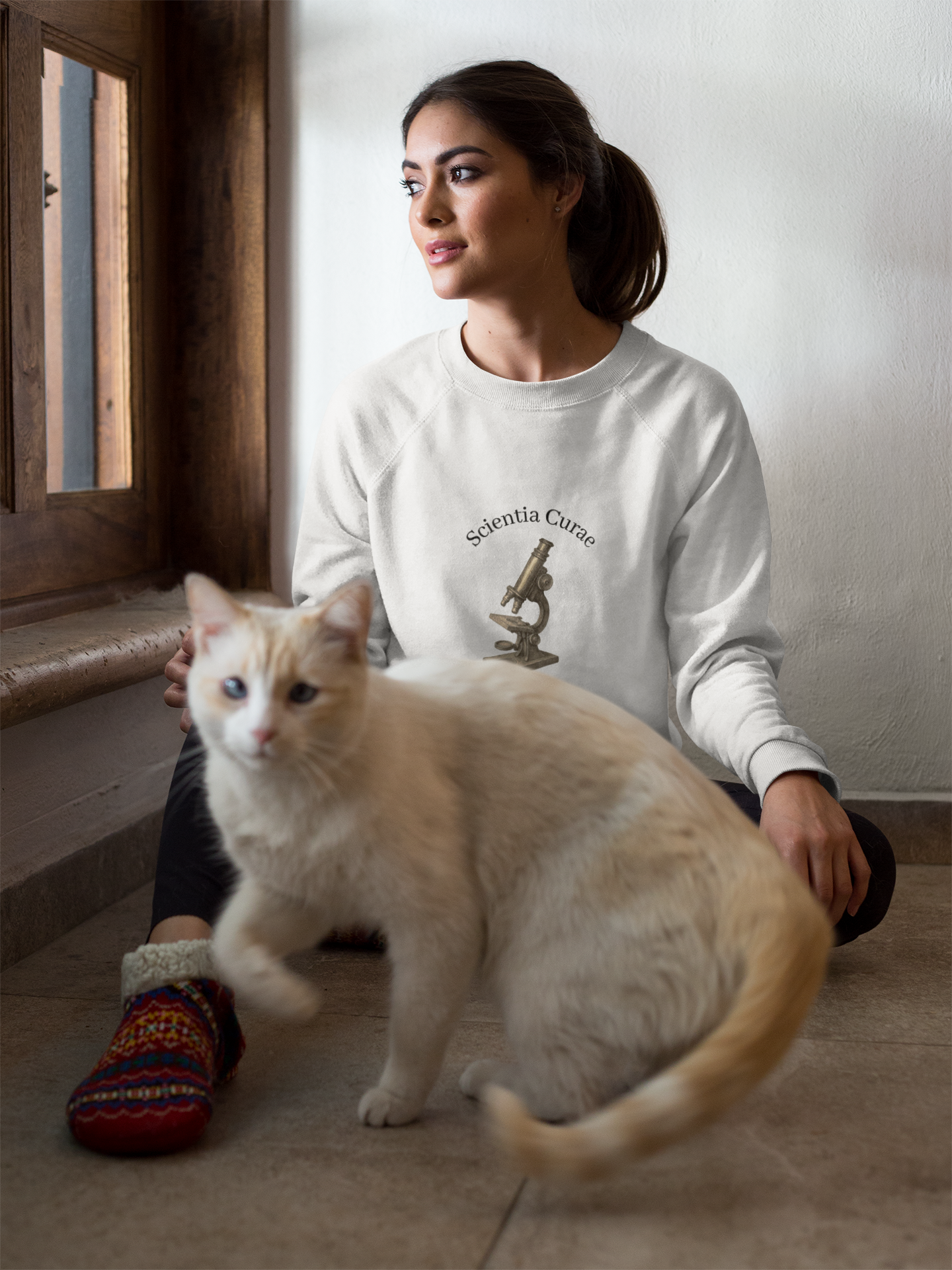 Microscope Science Curiosity Unisex Sweatshirt - Medical Art Apparel