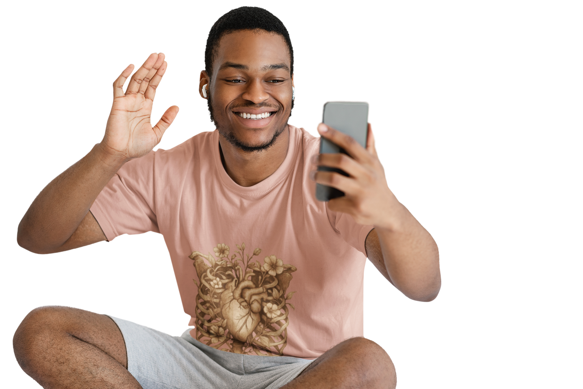 Anatomy Botanical Heart Sepia Tee Art of Medicine sepia 5