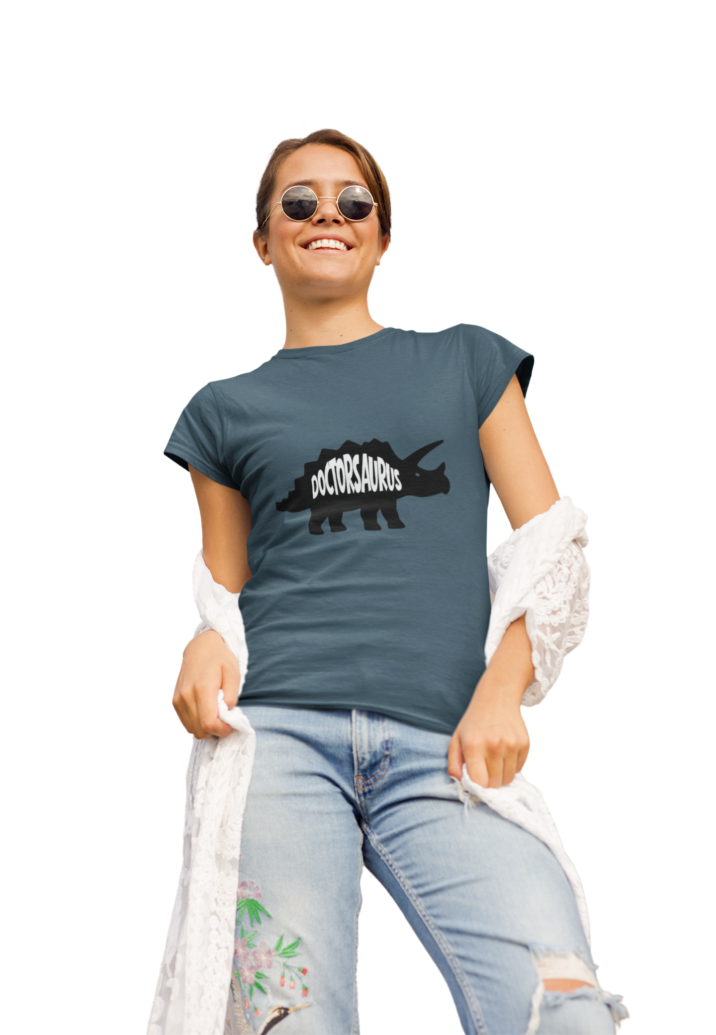 Doctorsaurus Triceratops Unisex Tee, Medical PhD Student Gift, Doctor Graduation Shirt - Medical Art Apparel