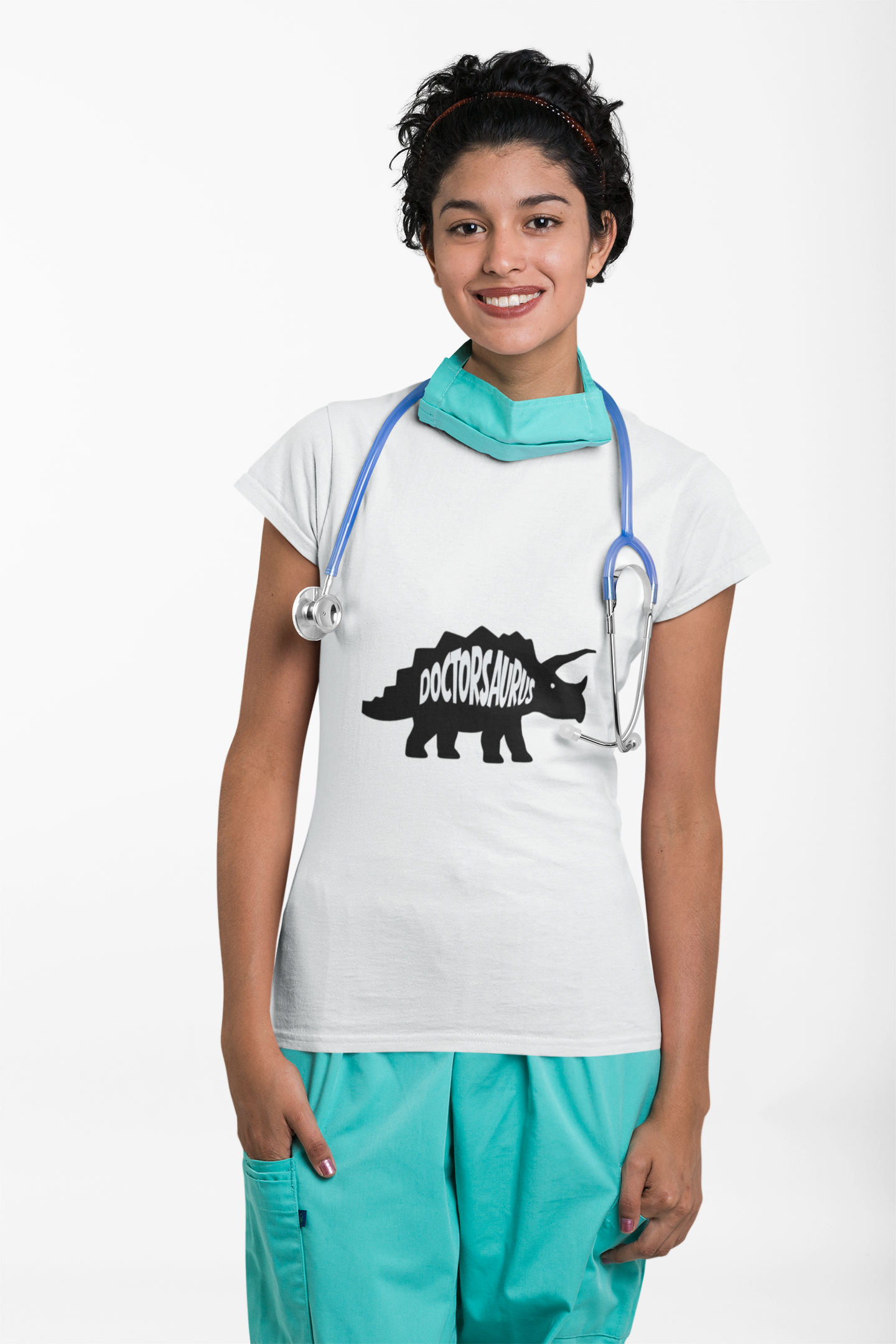 Doctorsaurus Triceratops Unisex Tee, Medical PhD Student Gift, Doctor Graduation Shirt - Medical Art Apparel