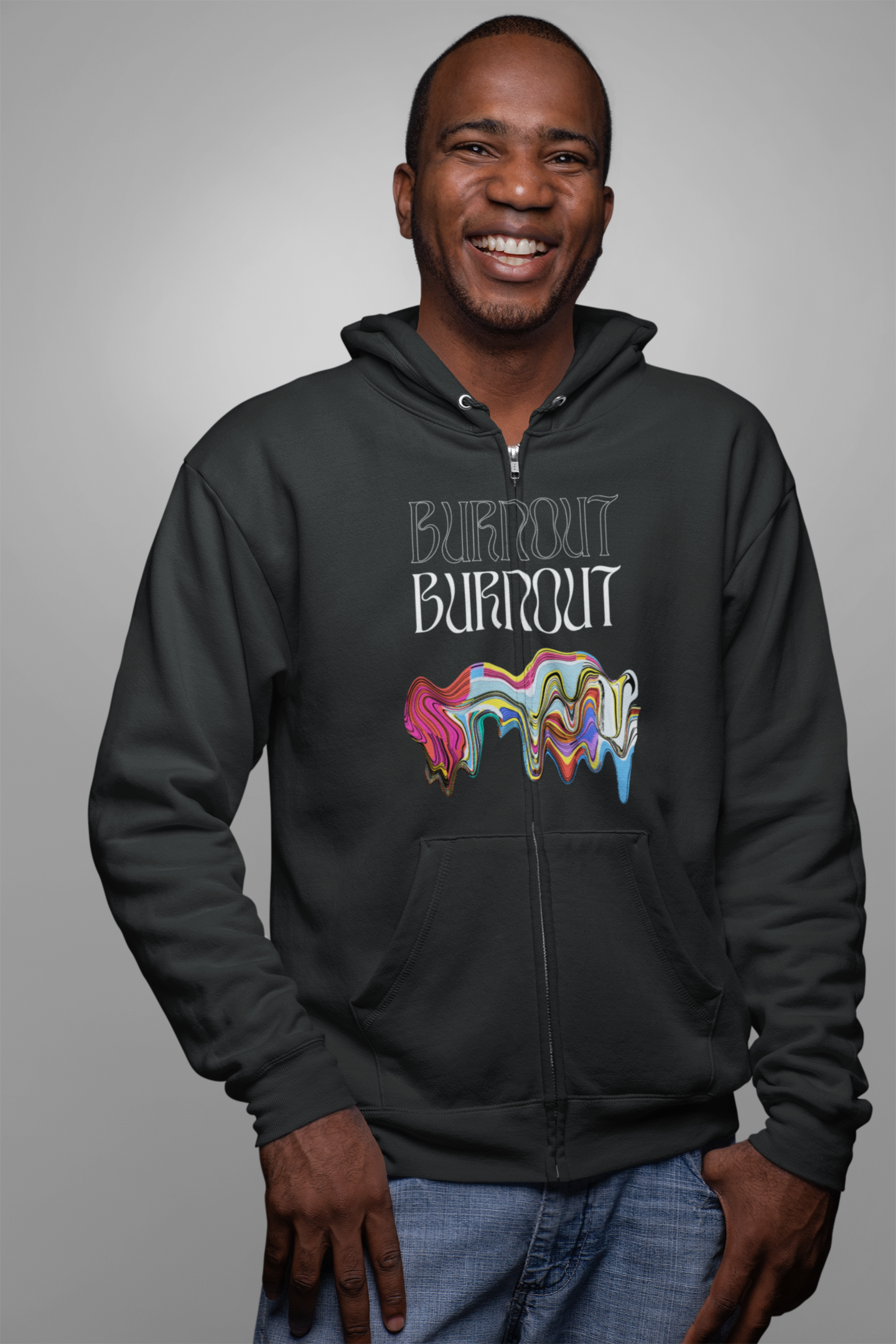 Burnout Zip Hoodie professional healthcare worker hoodie
