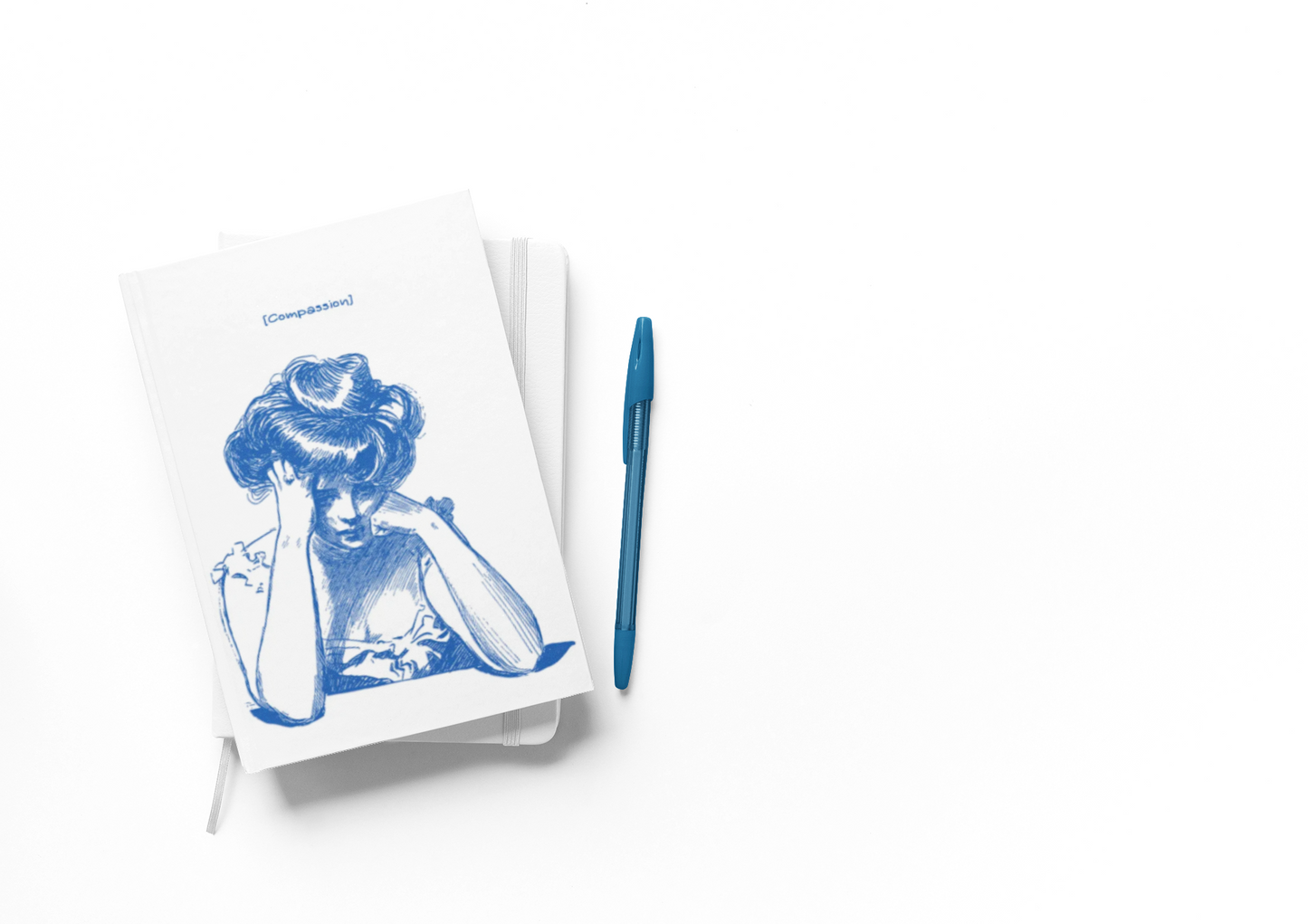 Blue Vintage Sketch Compassion Notebook unique medical gift