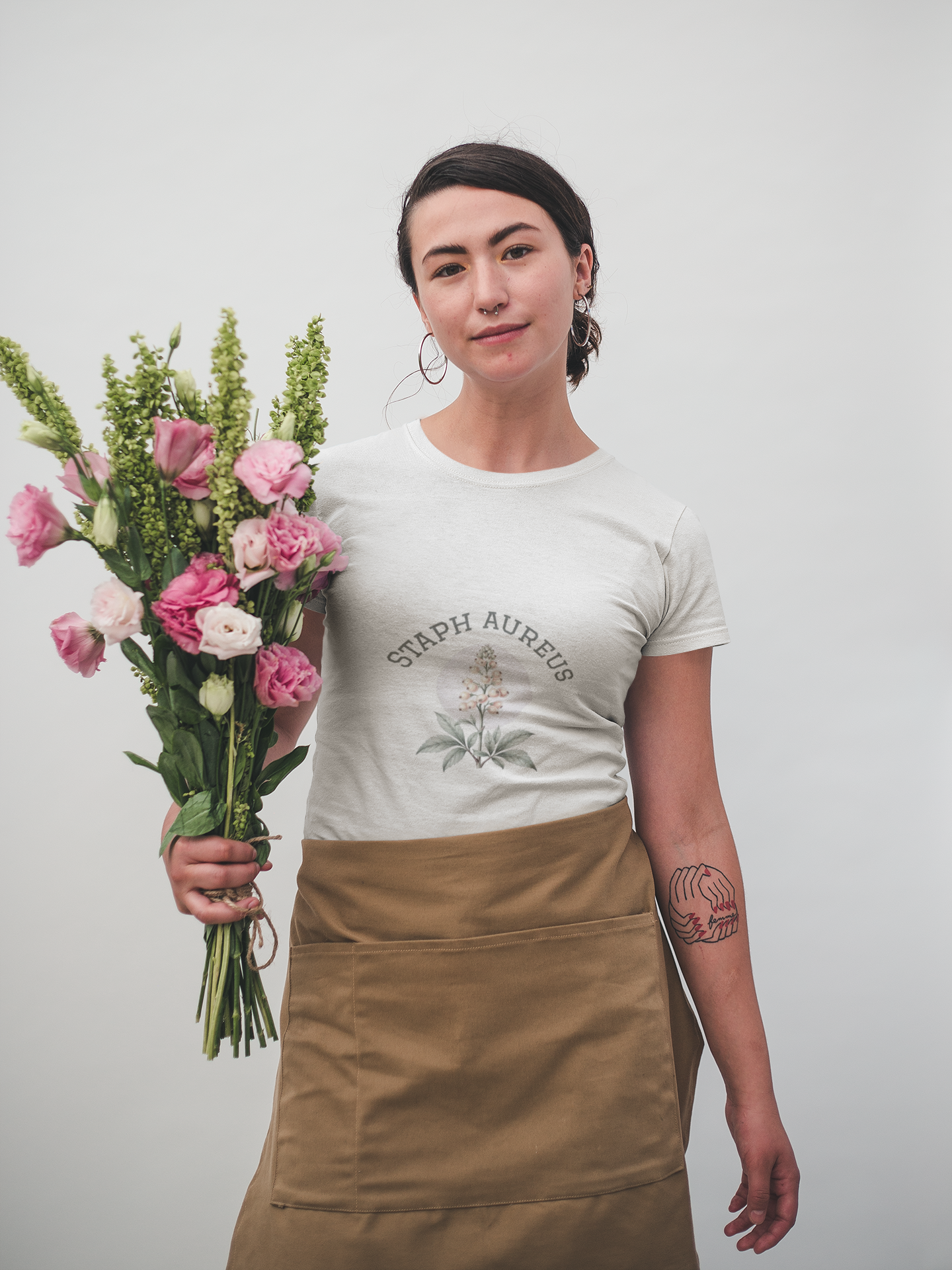 Staph Aureus Flower Tee art of medicine botanical design