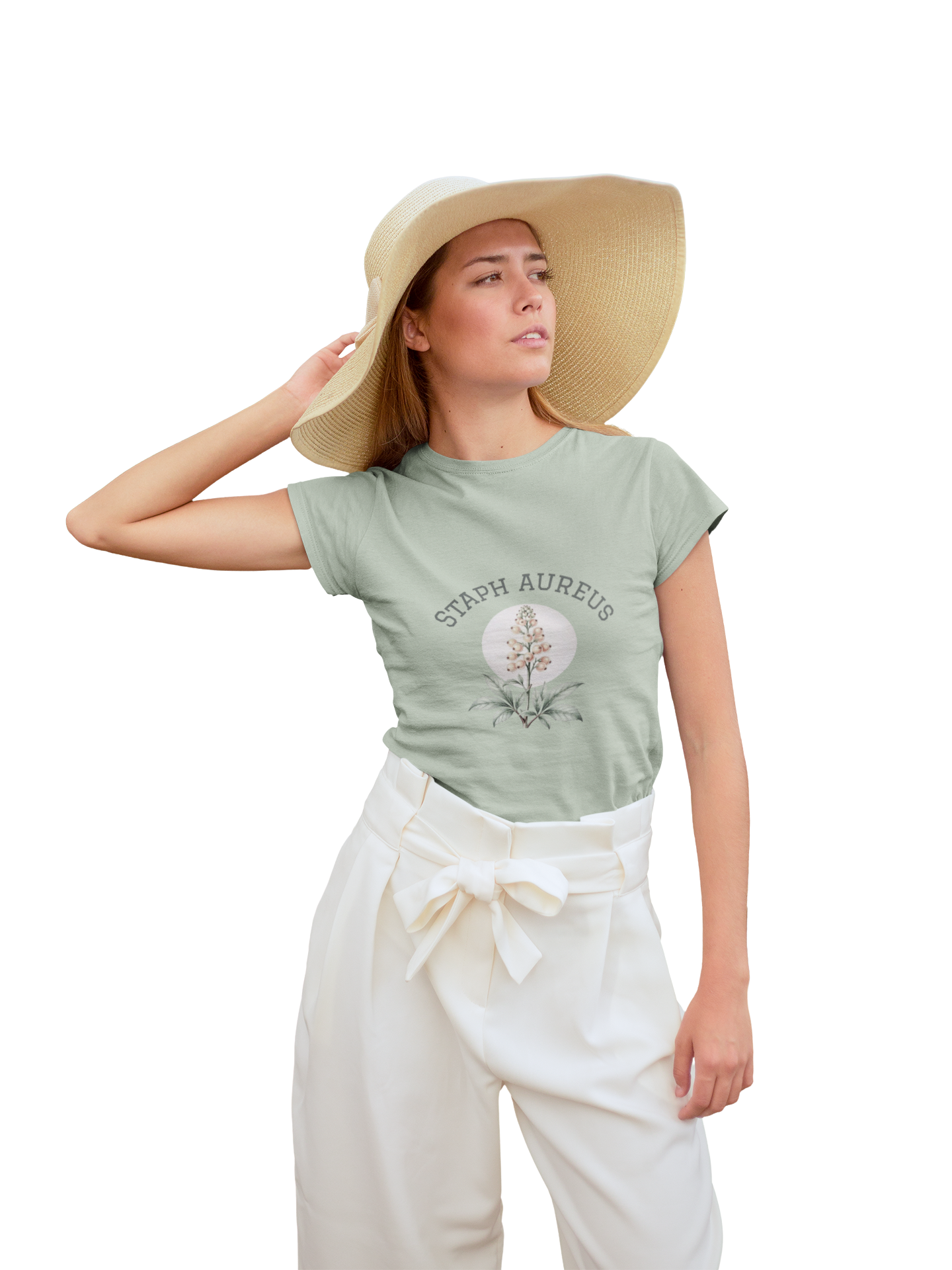 Staph Aureus Botanical Tee unique microbiology art shirt