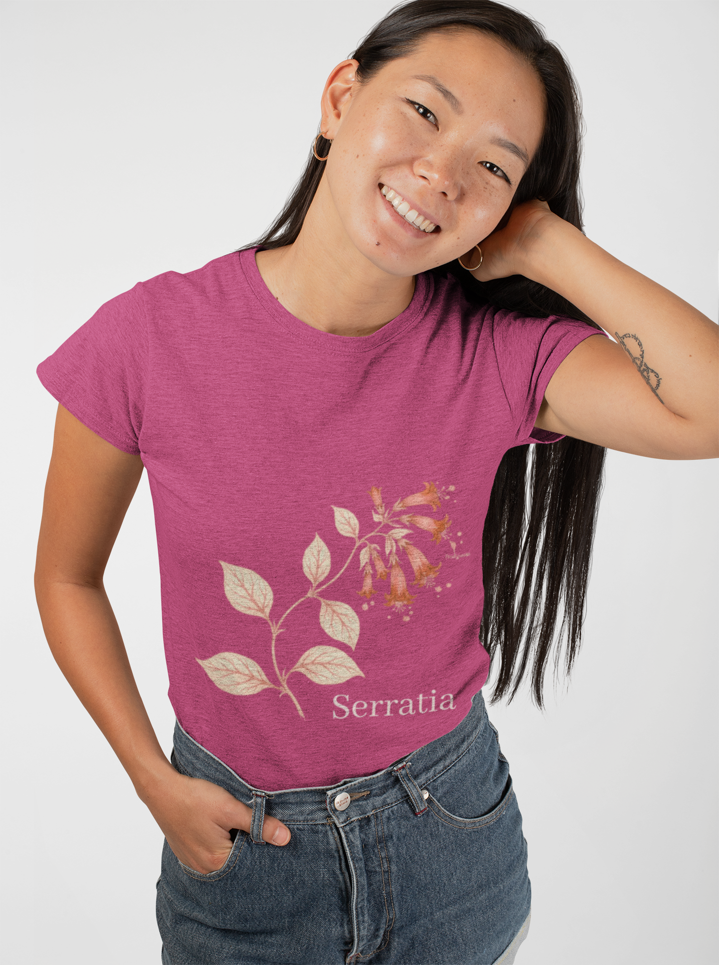 Serratia Botanical Tee imaginary microbiology flower shirt