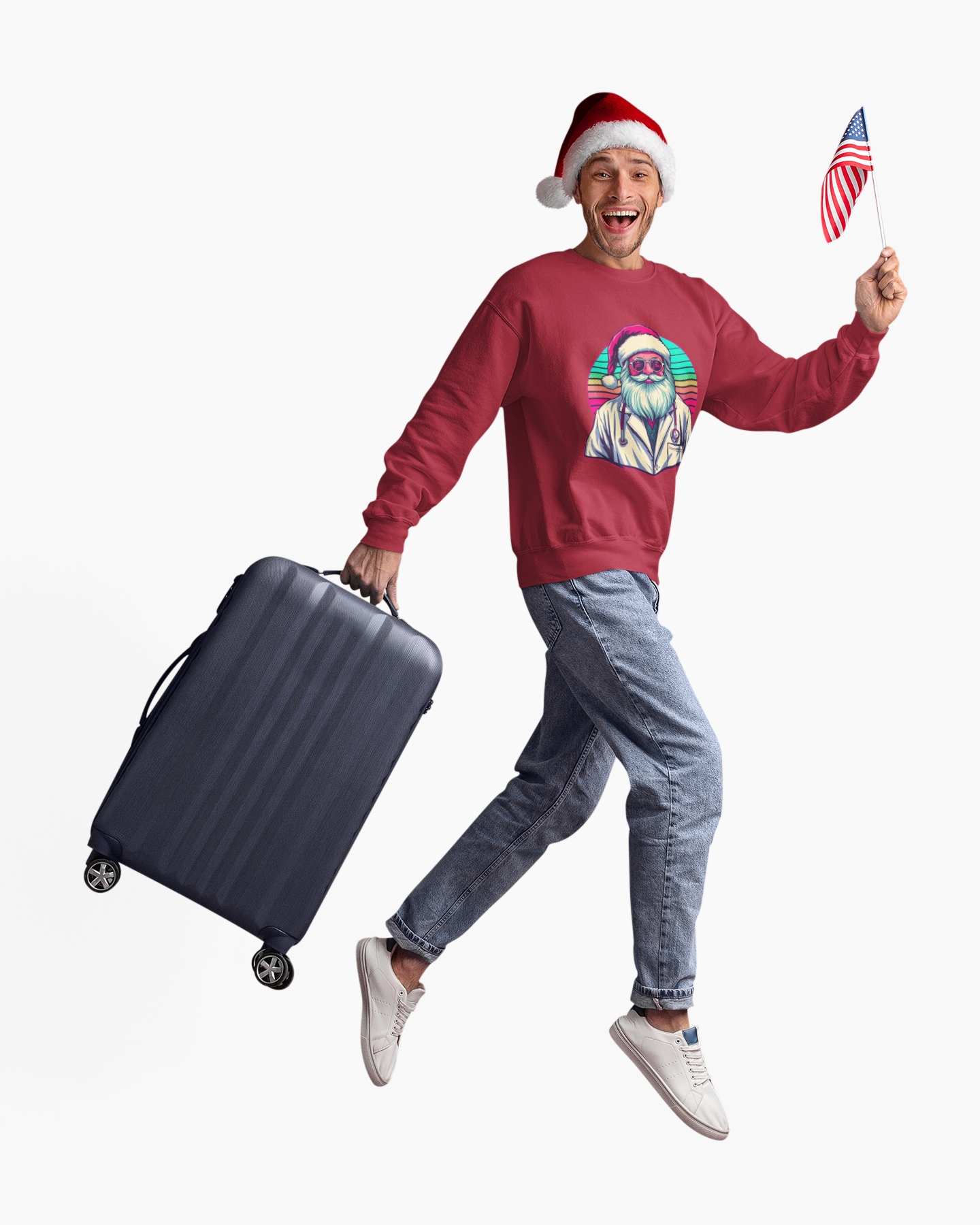 Doctor Santa Retro Sweatshirt Art of Medicine holiday apparel 8