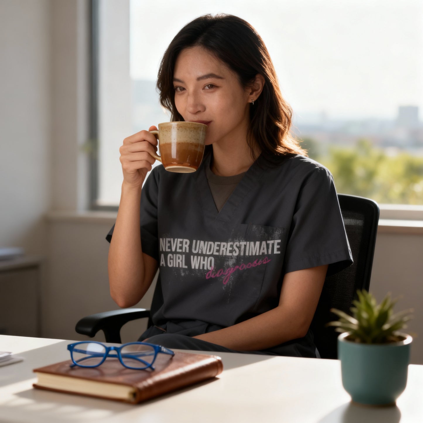 Never Underestimate a Girl Who Diagnoses Tee Art of Medicine apparel 5