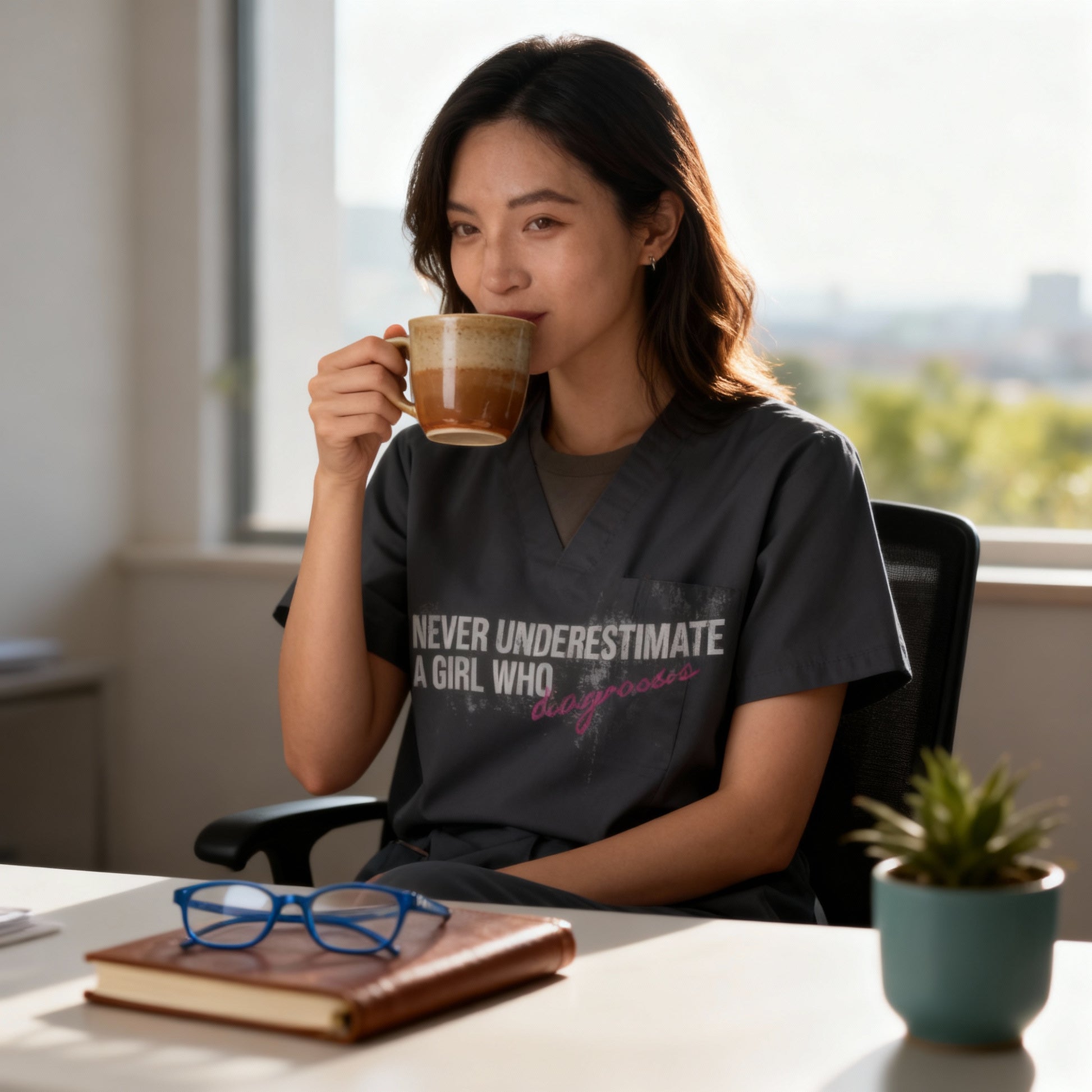 Never Underestimate a Girl Who Diagnoses Tee Art of Medicine apparel 5