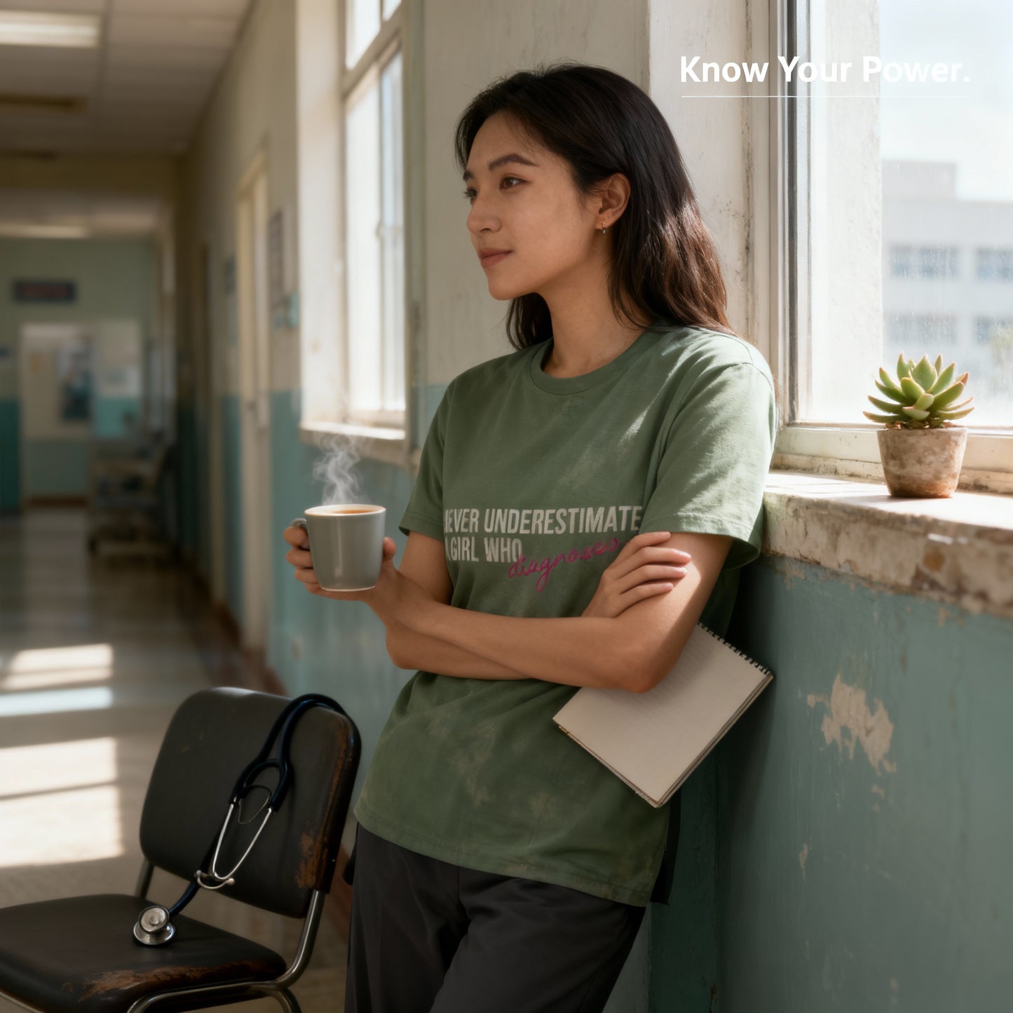 Never Underestimate a Girl Who Diagnoses Tee Art of Medicine apparel 6