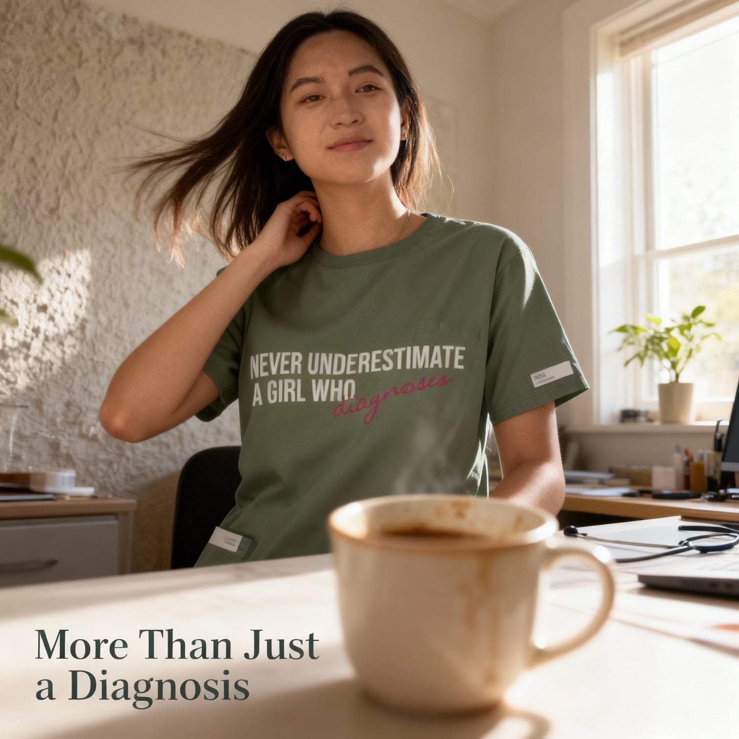 Never Underestimate a Girl Who Diagnoses Tee Art of Medicine apparel 7