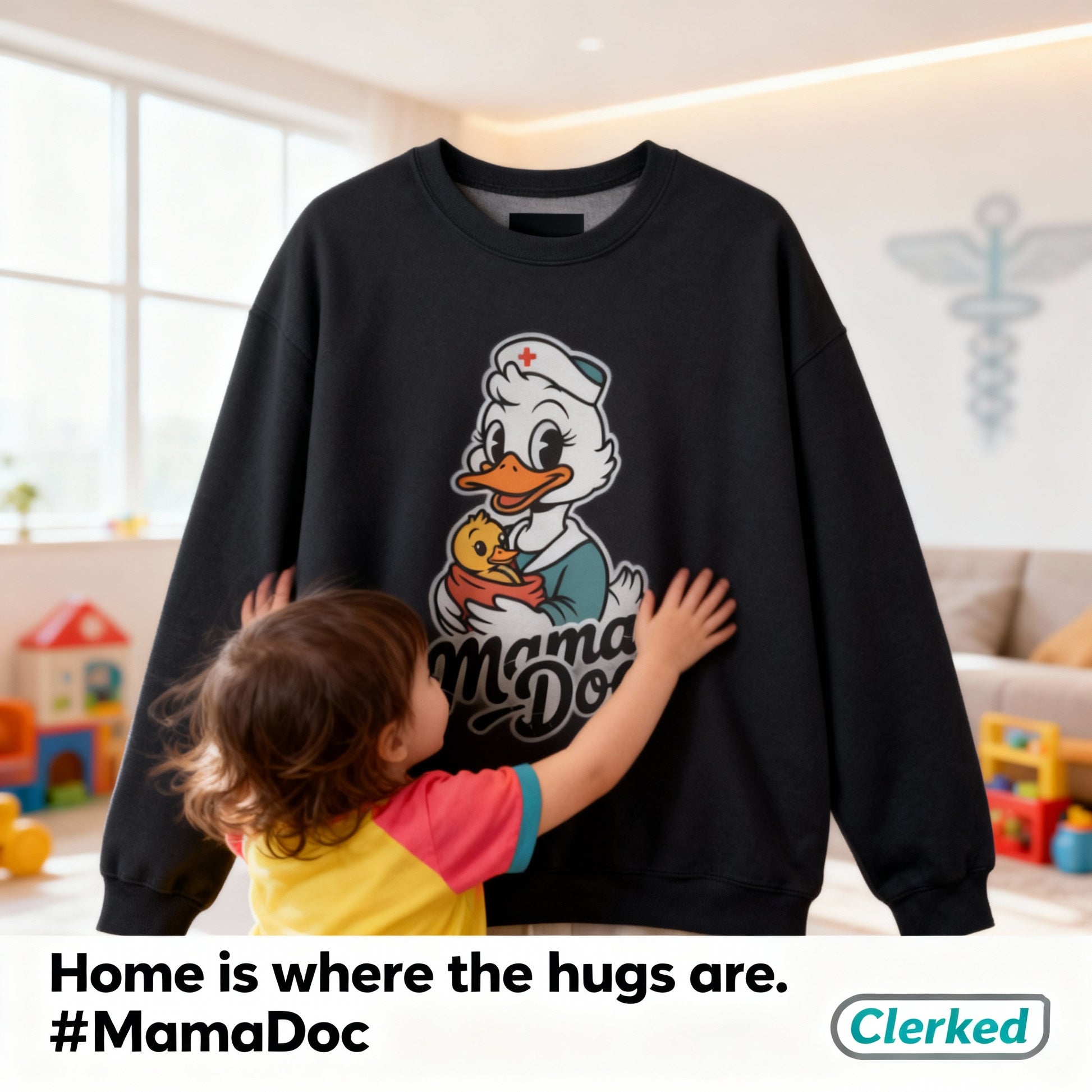 The Mama Doc Crewneck Art of Medicine mom apparel