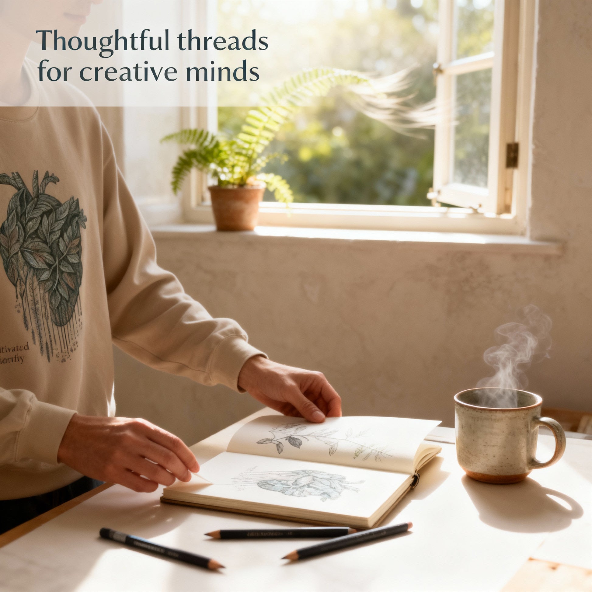 Botanical Anatomical Heart Sweatshirt Art of Medicine apparel