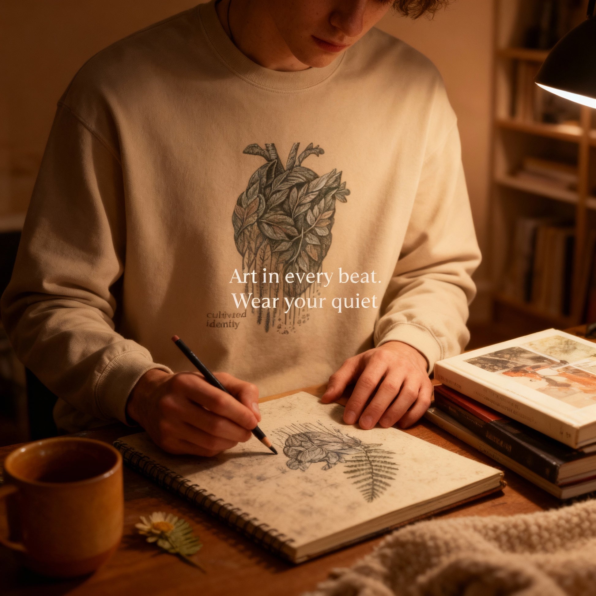 Botanical Anatomical Heart Sweatshirt Art of Medicine apparel