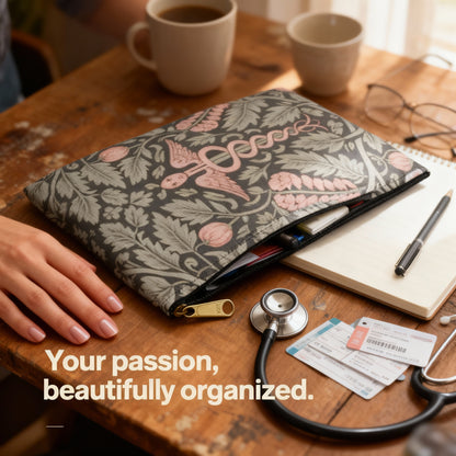 Cauduceus Print Accessory Pouch unique medical career accessory