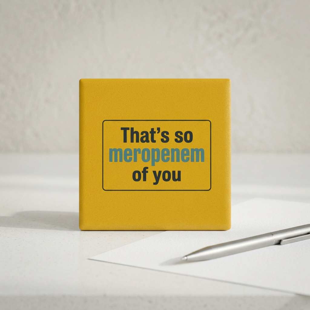 That’s So Meropenem of You Ceramic Coaster
