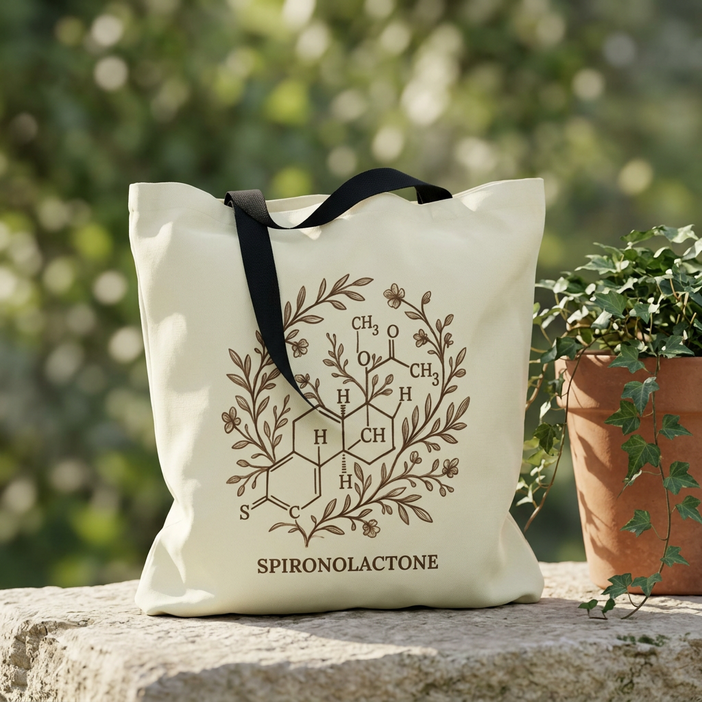Spironolactone Botanical Canvas Tote