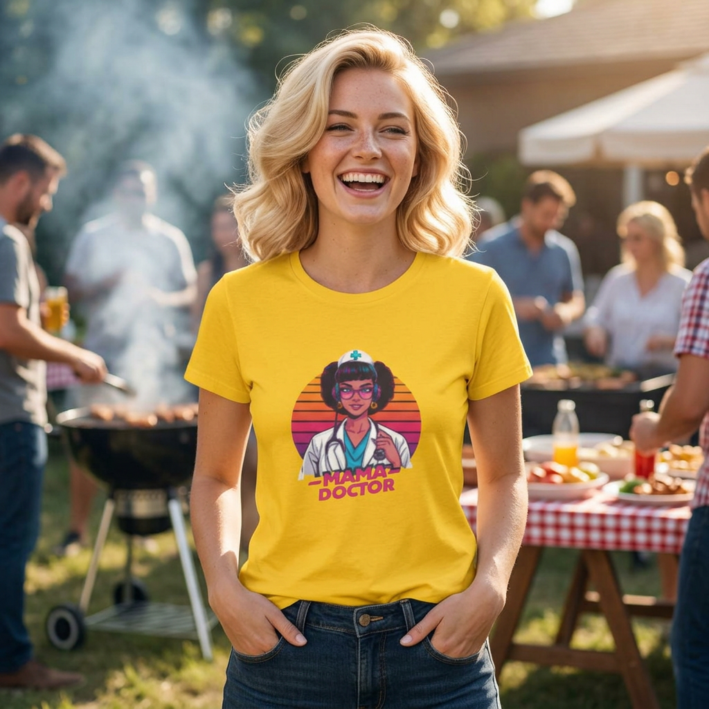 Mama Doctor Retrowave Tshirt