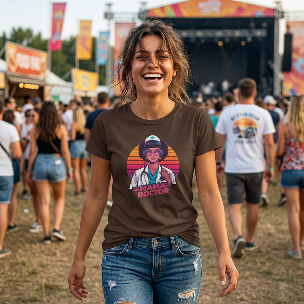 Mama Doctor Retrowave Tshirt