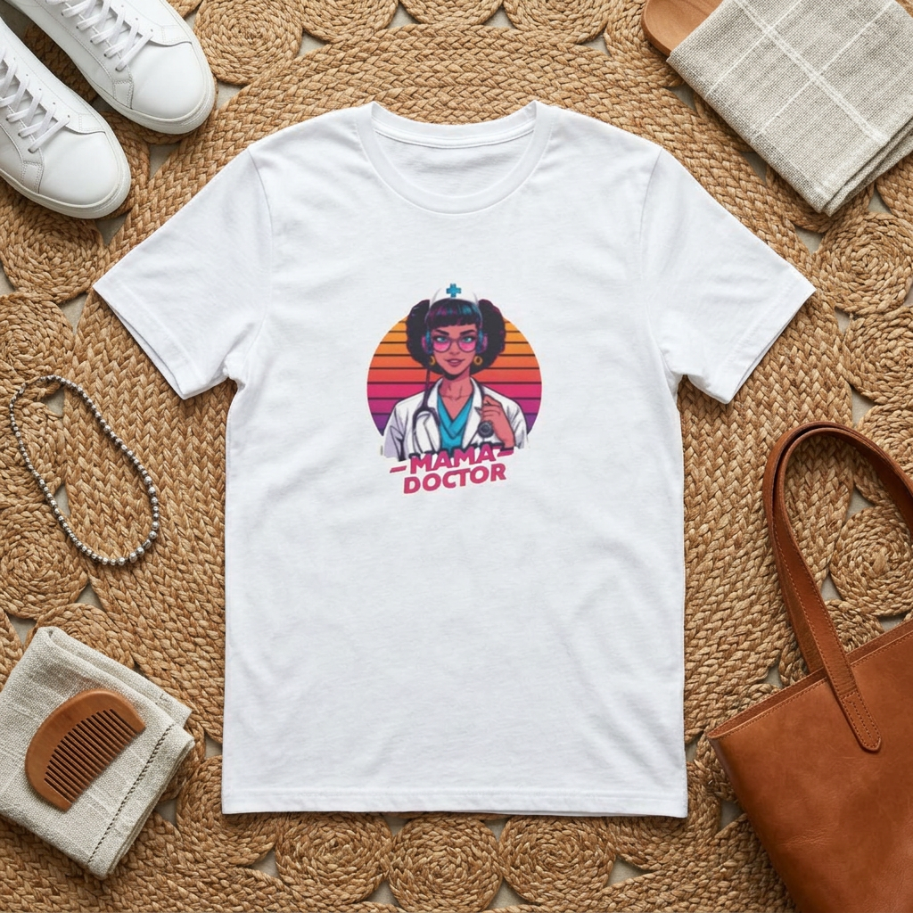 Mama Doctor Retrowave Tshirt