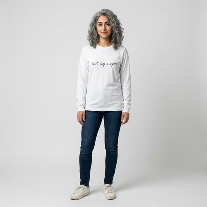 Not My Scope" Long Sleeve Tee  Clerked Cotton Shirt