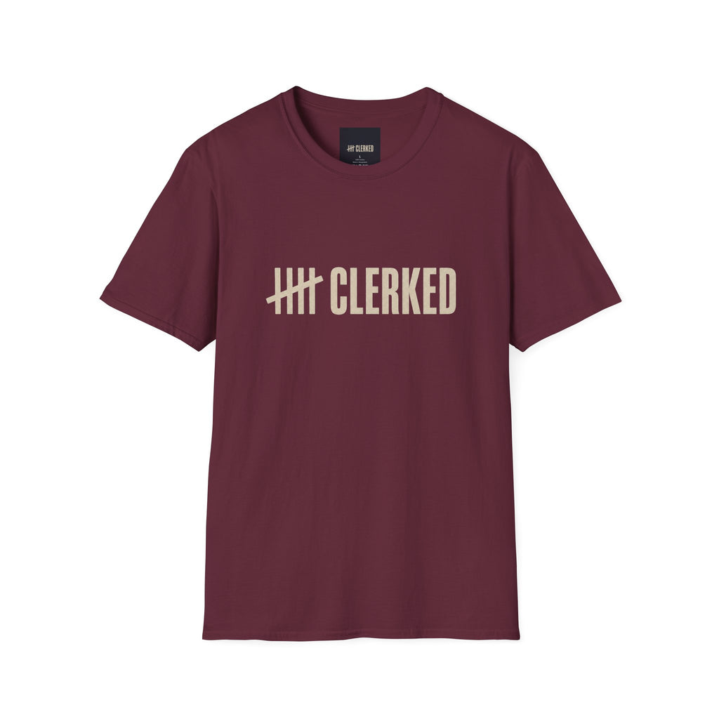 Flagship graphic tee by Clerked in premium cotton, front view
