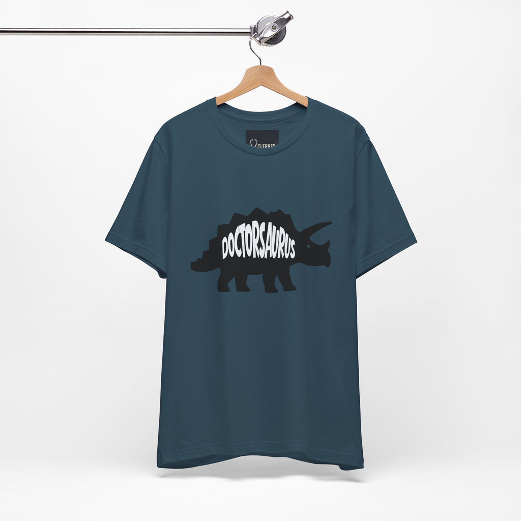 Doctorsaurus Triceratops Unisex Tee, Medical PhD Student Gift, Doctor Graduation Shirt - Medical Art Apparel