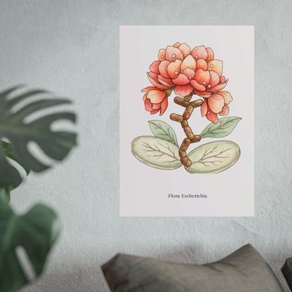 Botanical Escherichia Imaginary Microbiology Fine Art Poster