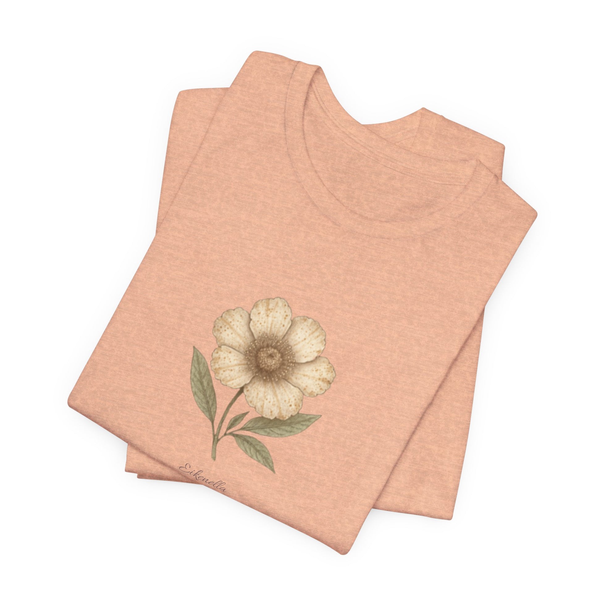 Botanical Microbiology Unisex Tee - Eikenella Corrodens Imaginary Flower Design - Medical Art Apparel