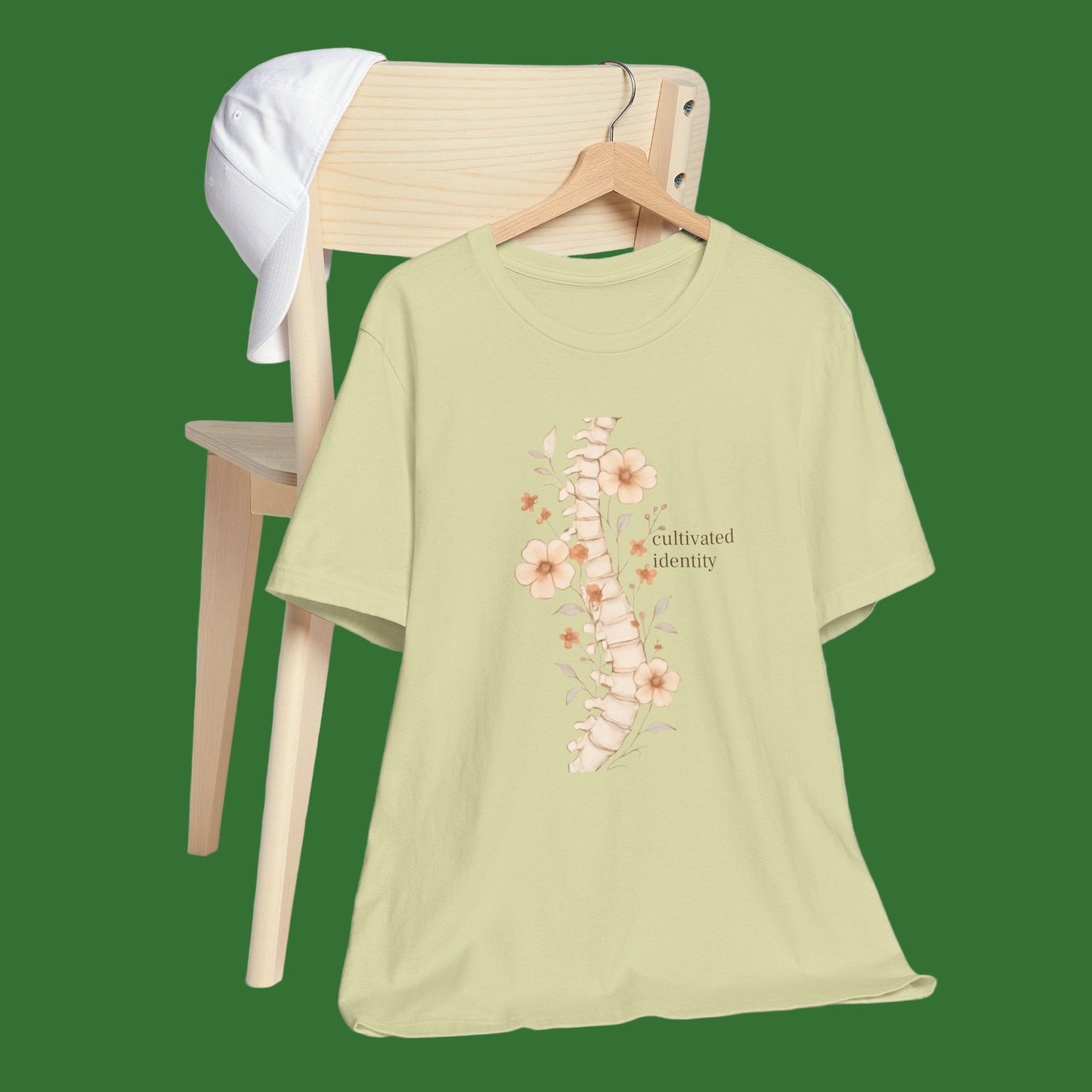 Botanical Anatomical Spine Tee unique medical art apparel