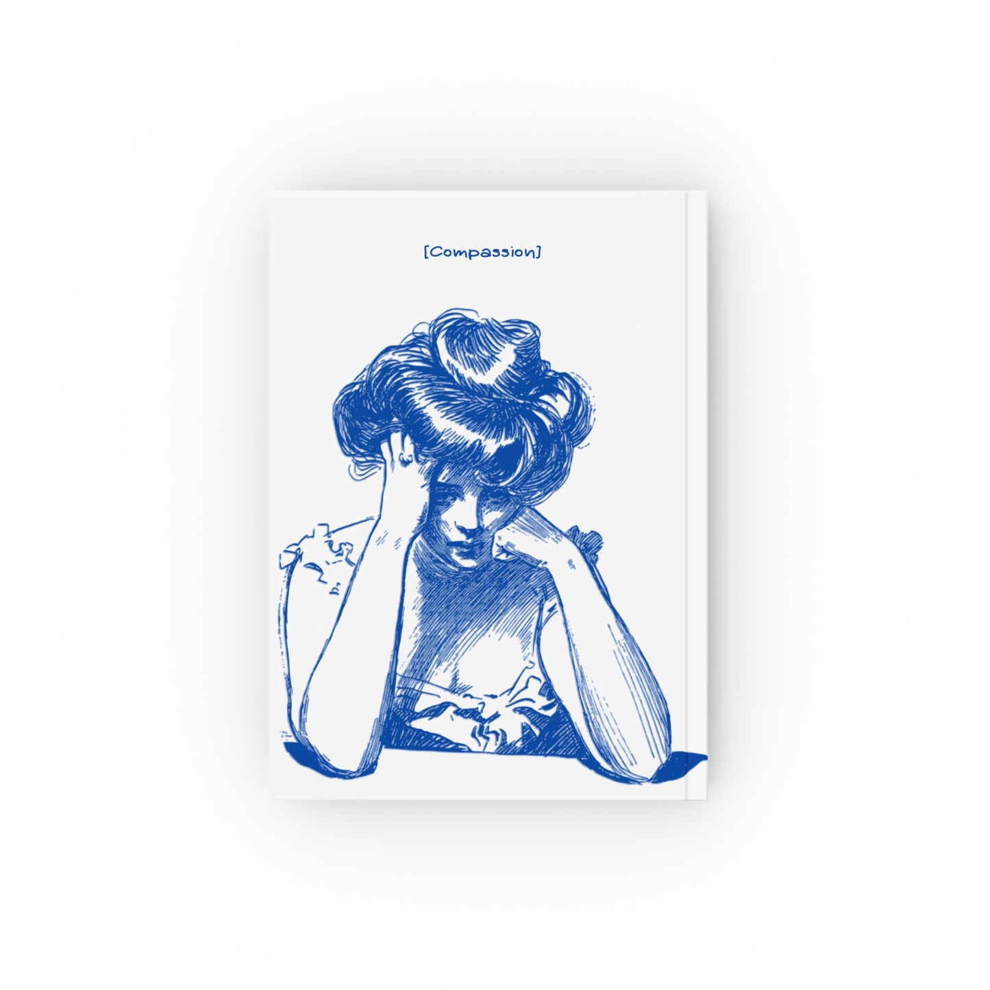 Blue Vintage Sketch Compassion Notebook unique medical school notebook