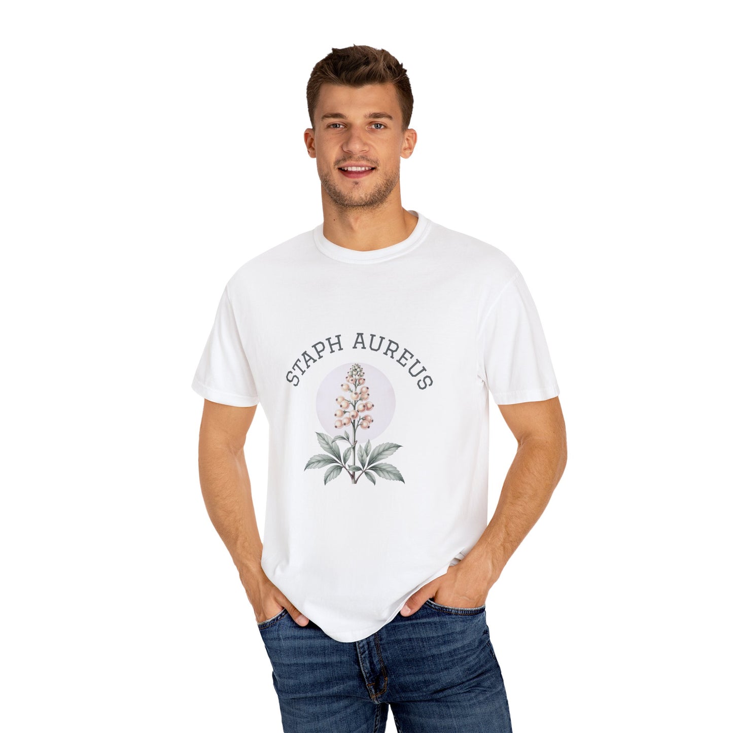 Staph Aureus Flower Tee professional healthcare worker apparel